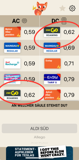 EWEGo Daten korrigiert